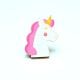 Handmade Pine Wood Pink Unicorn Knob for Kids Furniture
